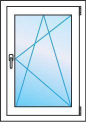 Готовое одностворчатое окно 560*570 мм. Veka Proline